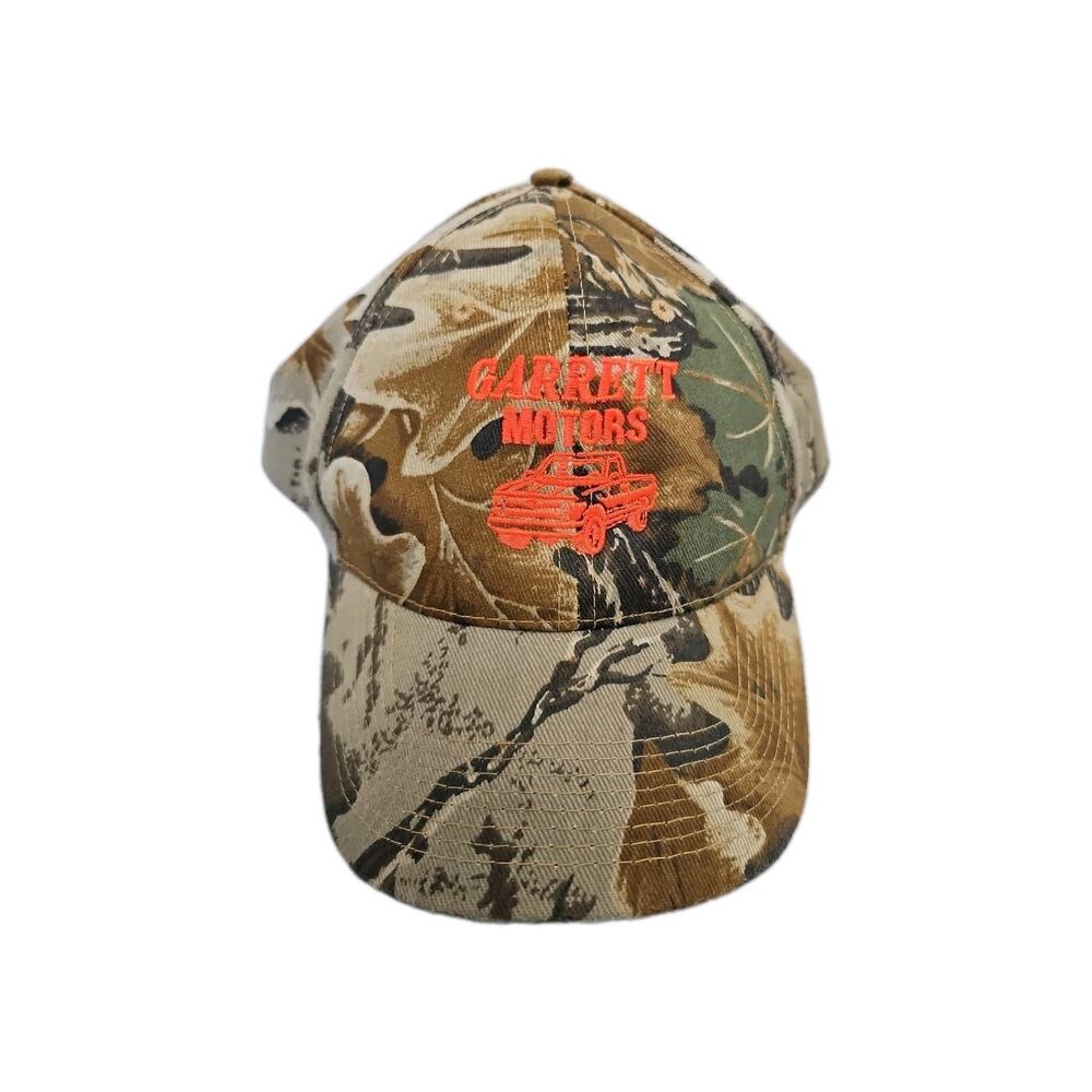 Garrett Motors Camo Hunting Fishing Gaming Hat Cap Truck Car Embroidered Hunting